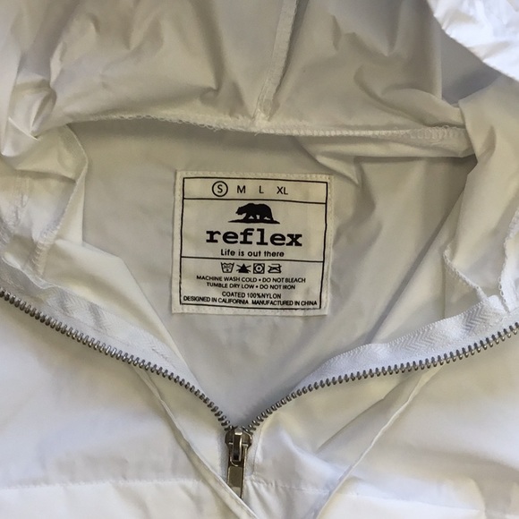 Reflex Nylon White Hoodie Crop Top Small New - Picture 4 of 6